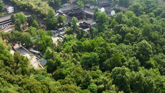 浙江湖州安吉灵峰寺初夏航拍