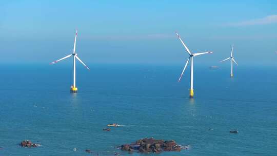 风电 风机 风场 海上新能源 海岛风力发电