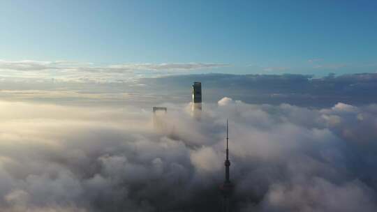 上海陆家嘴高楼云海景观