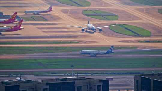 8K深圳机场起飞的重庆航空客机