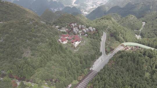 4K贵州六盘水梅花山航拍民宿酒店景区风景视频素材模板下载