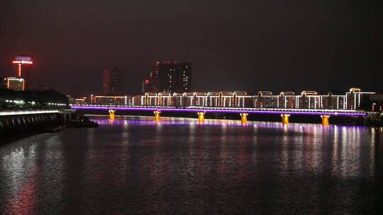 城市夜晚江边景观