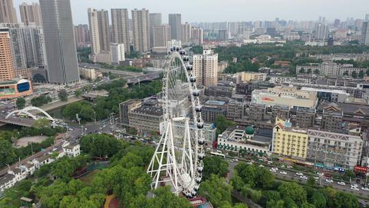 航拍合肥城市风景