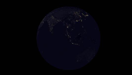 夜晚地球太阳系自转公转宇宙概念视频素材模板下载