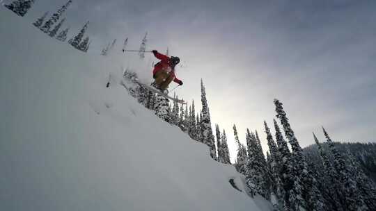 雪山滑雪庆祝一组