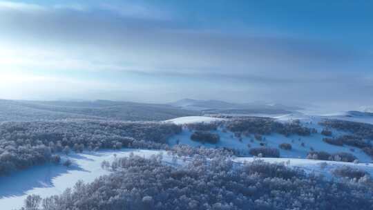 呼伦贝尔低山丘陵极寒雪原冷空气