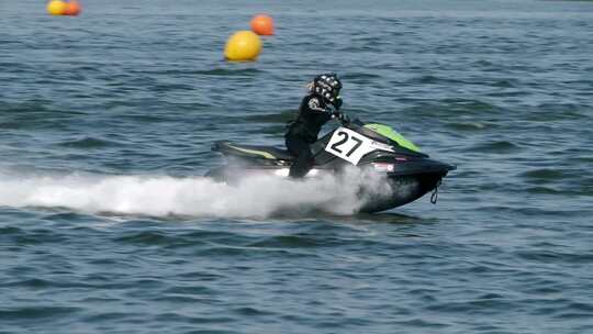 水上摩托艇比赛冲浪激情乘风破浪视频素材模板下载
