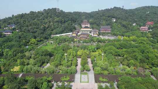 湖北鄂州市西山风景区古灵泉寺航拍