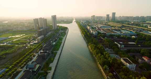 8K航拍京杭运河常州段