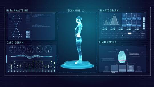 数字人体视频素材模板下载