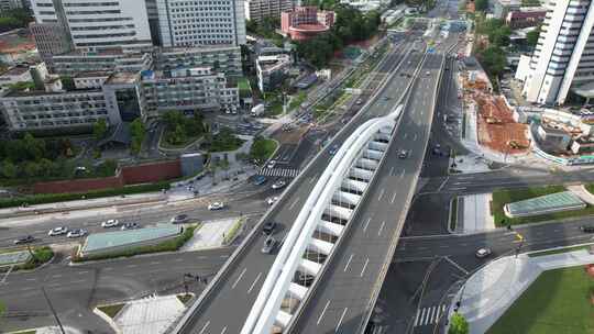 深圳华富路黄木岗立交视频素材模板下载