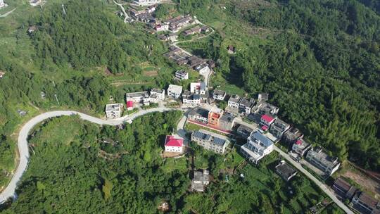 航拍大山山村风景4K实拍视频视频素材模板下载