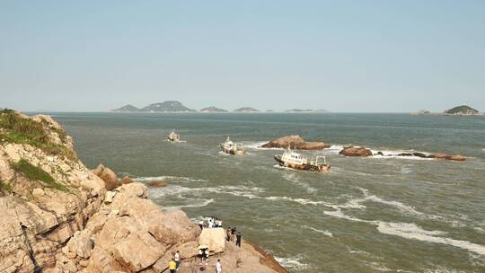 浙江台州温岭石塘镇海滨景色