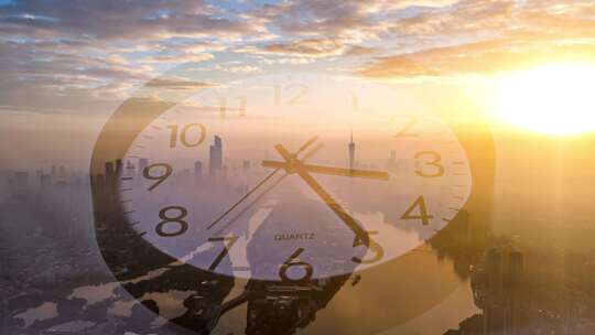 高级感城市时间流逝地产空镜