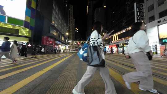 香港街景夜景