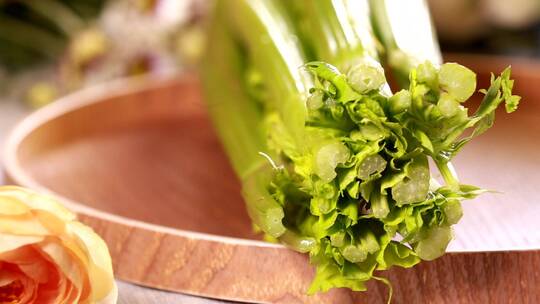 【镜头合集】高纤维芹菜根部特写