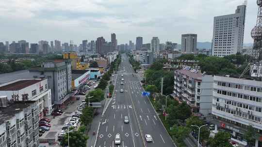 安徽宣城市街景航拍4k