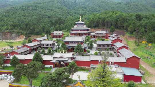 丽江福国寺航拍