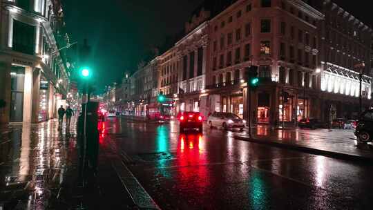 雨夜的城市视频素材模板下载
