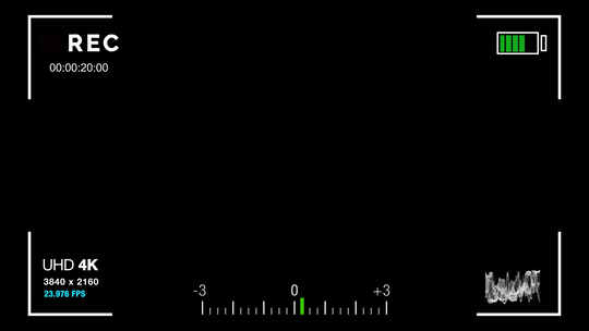 4K 透明REC取景器录像拍摄摄像机单反视频素材模板下载