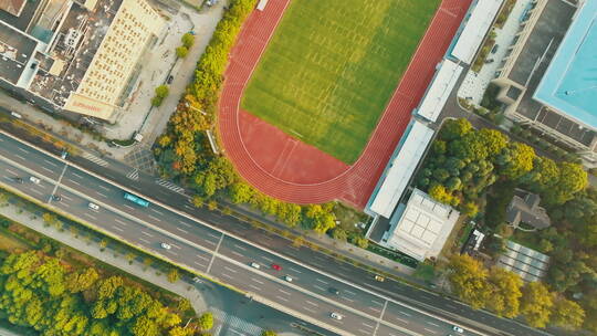 杭州钱塘下沙大学城航拍4K