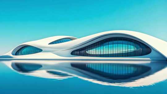 现代风格建筑全景