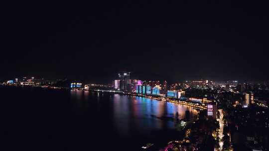 富阳城市风景  富阳夜景