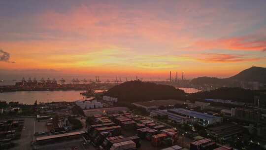 赤湾港夜景视频素材模板下载