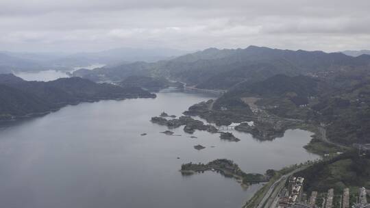 千岛湖航拍视频素材模板下载
