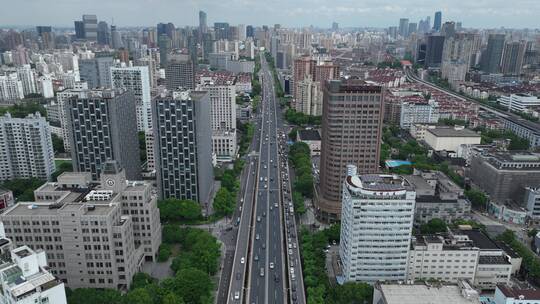 徐家汇漕溪北路延时航拍