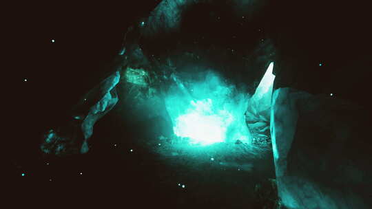 冰川国家公园美丽的冰洞内部视频素材模板下载