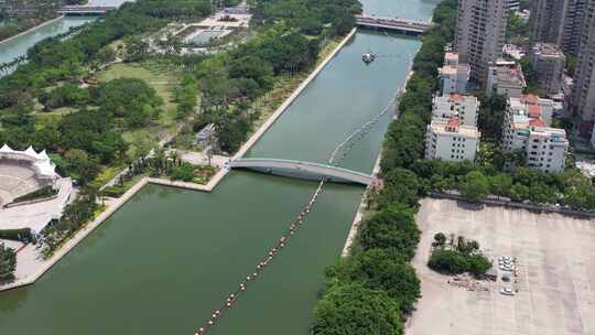 厦门市白鹭洲公园筼筜湖白鹭女神湖滨南路