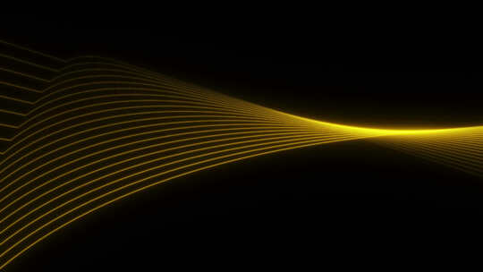 带通道 科技线条 金色线条 抽象光影线条
