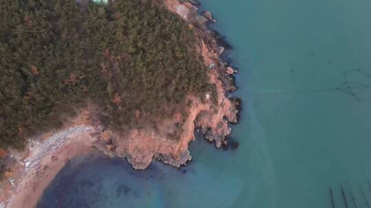 4K航拍威海荣成摩天岭成山头--峡湾沉船湾