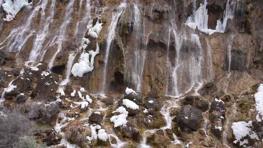 四川阿坝州九寨沟冬日山水