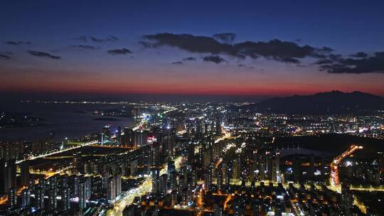 城市夜景青岛西海岸夜景