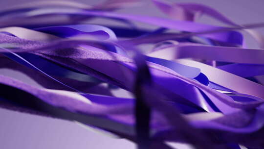 抽象蓝紫紫丝带挥舞