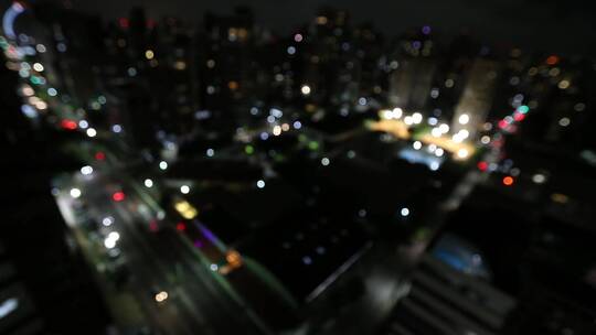 夜晚城市俯瞰图