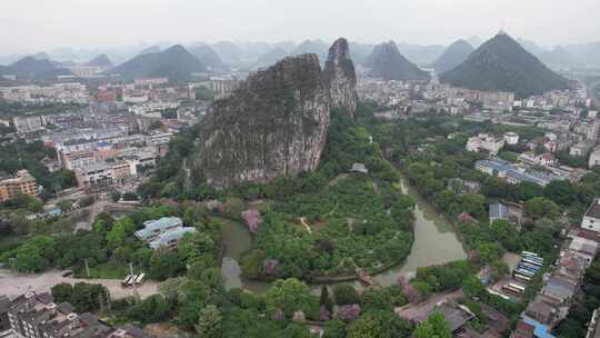 广西桂林南溪山4A景区航拍