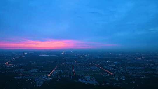 秋分夜转日北京城鸟瞰全景延时