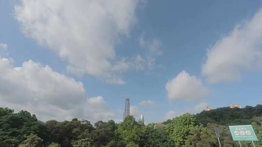 东莞黄旗公园山顶城市风景延时视频素材模板下载