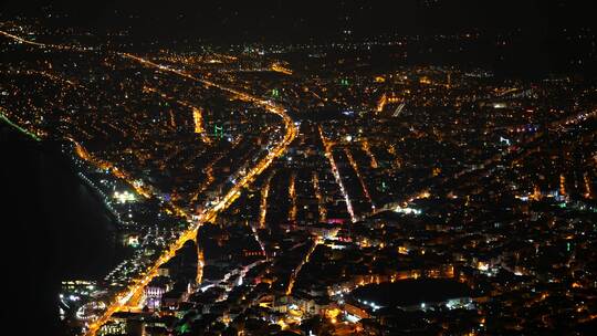 城市夜晚 城市夜景 灯光 摩天大楼 市中心