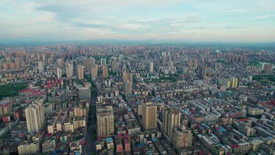 航拍湖南衡阳城市天际线城市楼群视频素材模板下载