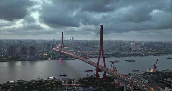 杨浦大桥 上海交通车流