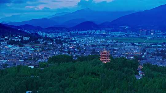 云南丽江古城夜景