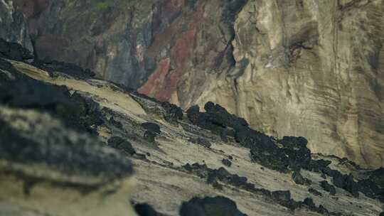 火山，石头，火山口，荒凉