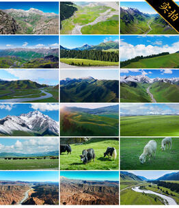 【独库公路】新疆自驾游旅行自然风光合集高清在线视频素材下载