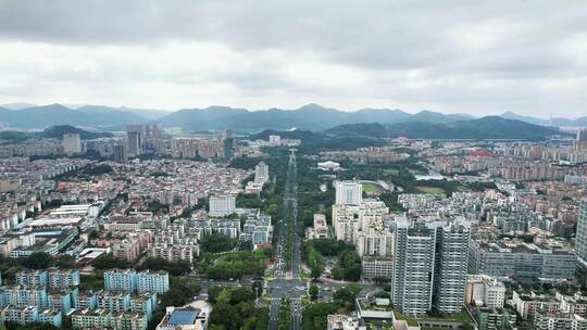 广东中山城市交通航拍