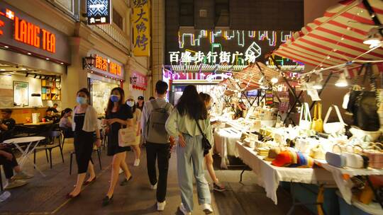 街头路边摊地摊经济市井集市街景夜市