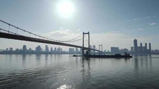 武汉跨长江大桥鹦鹉洲大桥城市超级工程